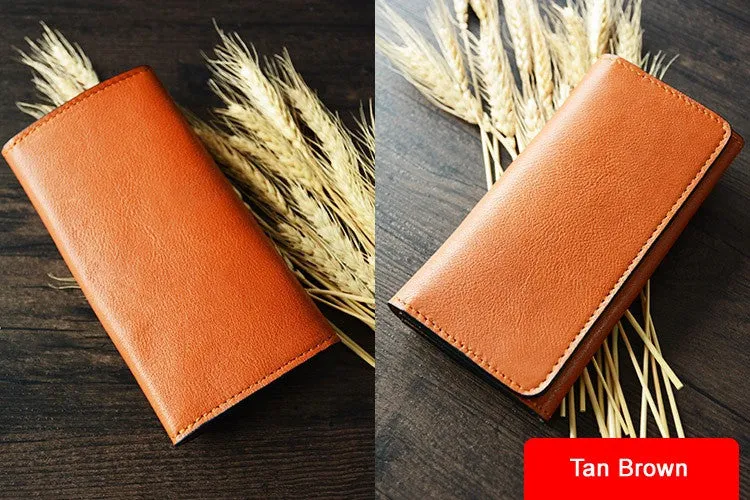 Custom Handmade Vegetable Tanned Italian Leather Card Holder Leather Wallet Money Purse Clutch D053