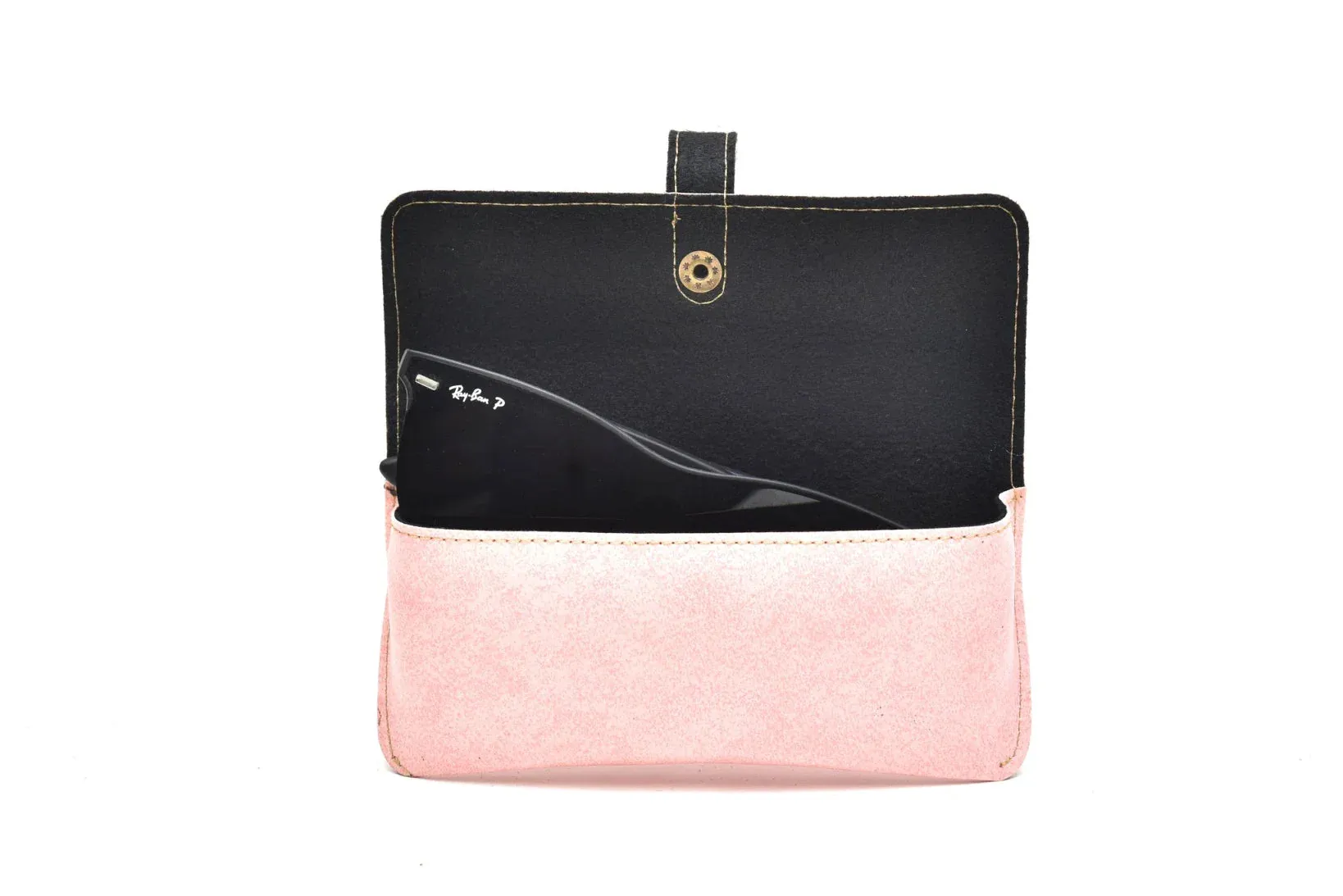 Customized Perfect Classy Leather Eyewear Case Combo - Pink