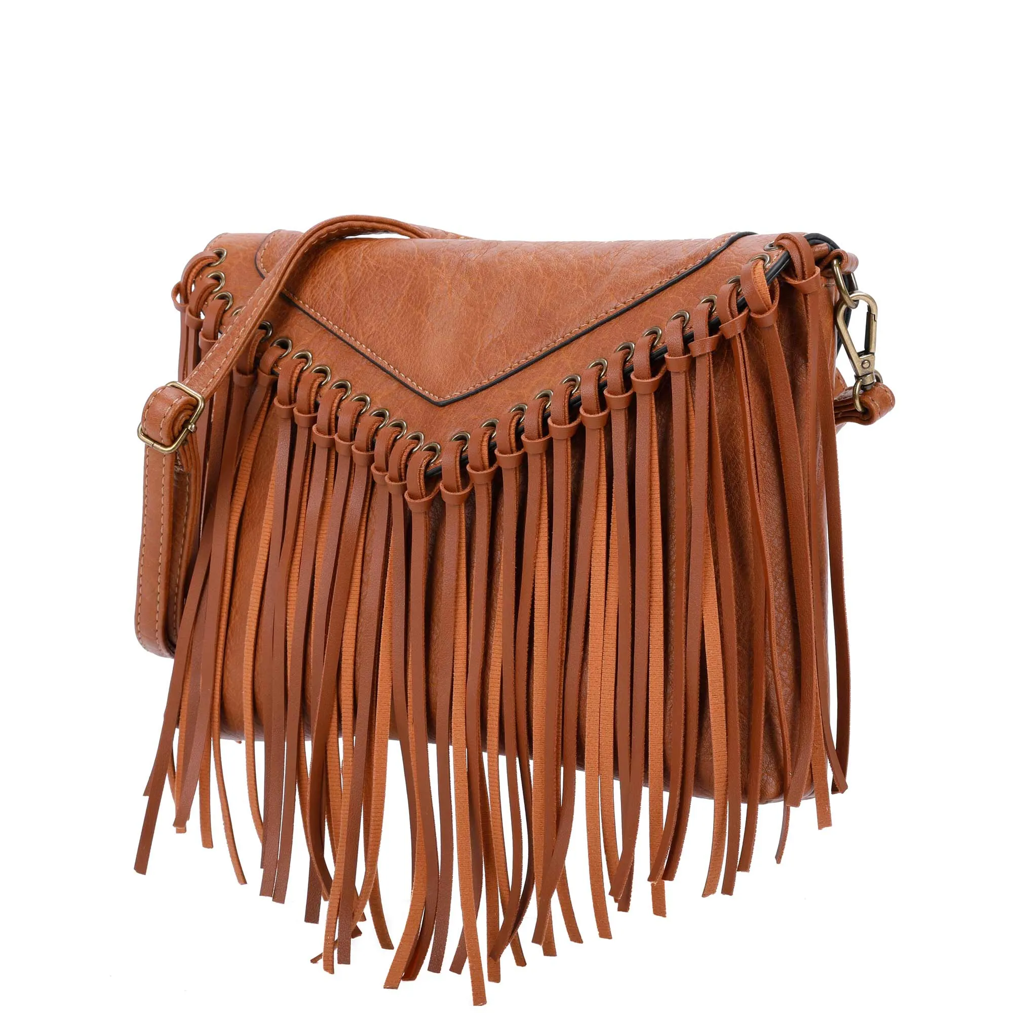 Dallas Fringe Crossbody Bag - Army Green