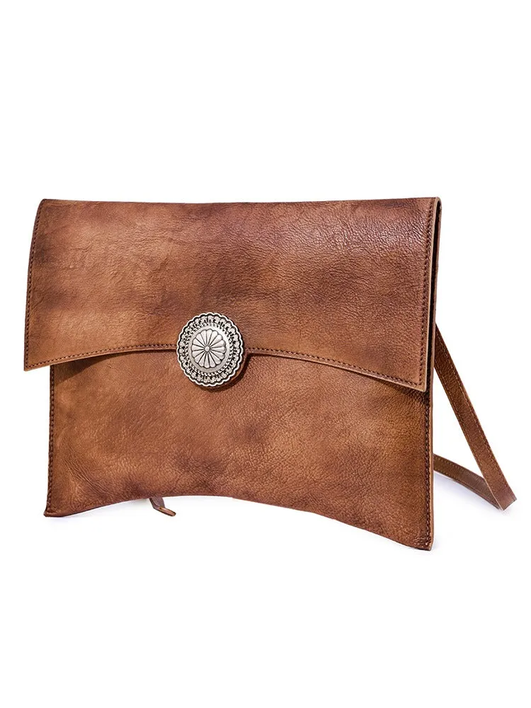 Dark Brown Leather Clutch Bag Womens Leather Evening Clutch Bags Cross Body Bag