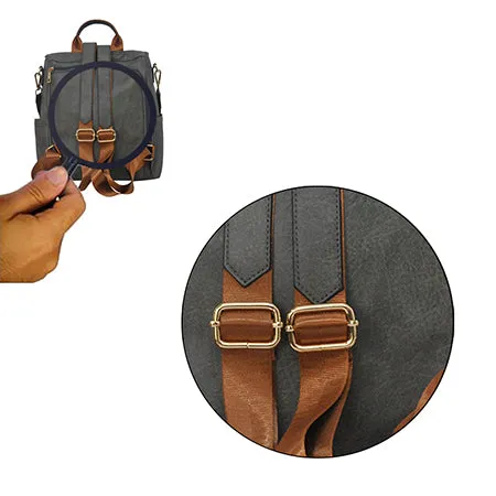 Dark Gray Faux Leather NGIL Traveler Backpack