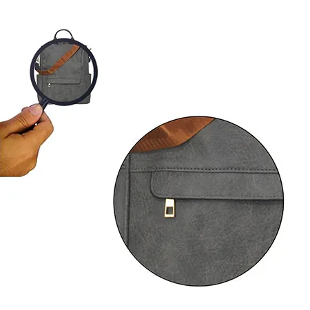 Dark Gray Faux Leather NGIL Traveler Backpack