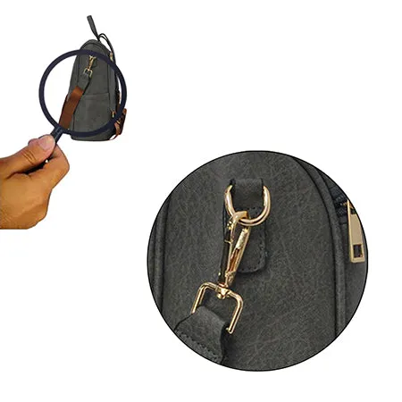 Dark Gray Faux Leather NGIL Traveler Backpack