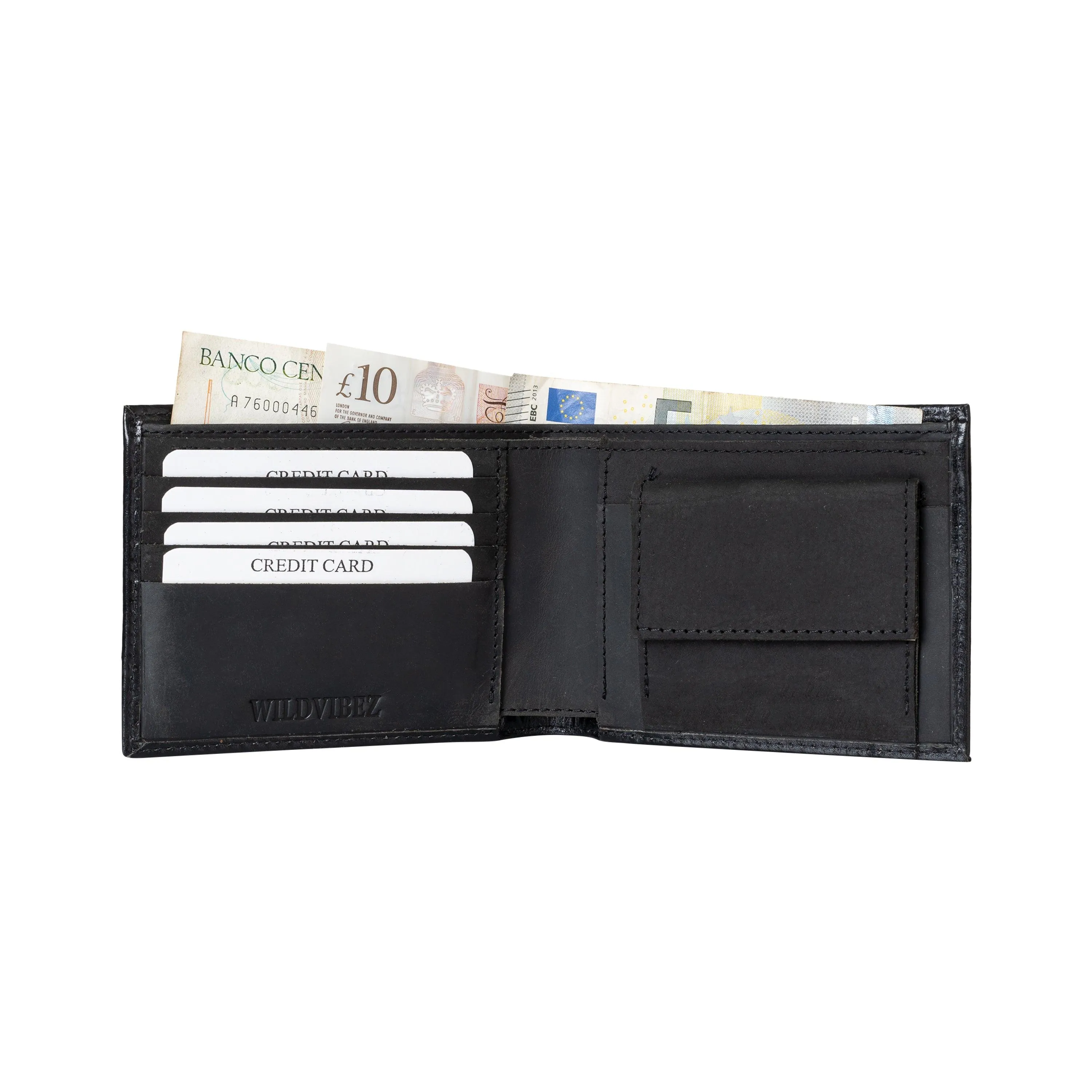 De Rigor Bi Fold Men Wallet Black