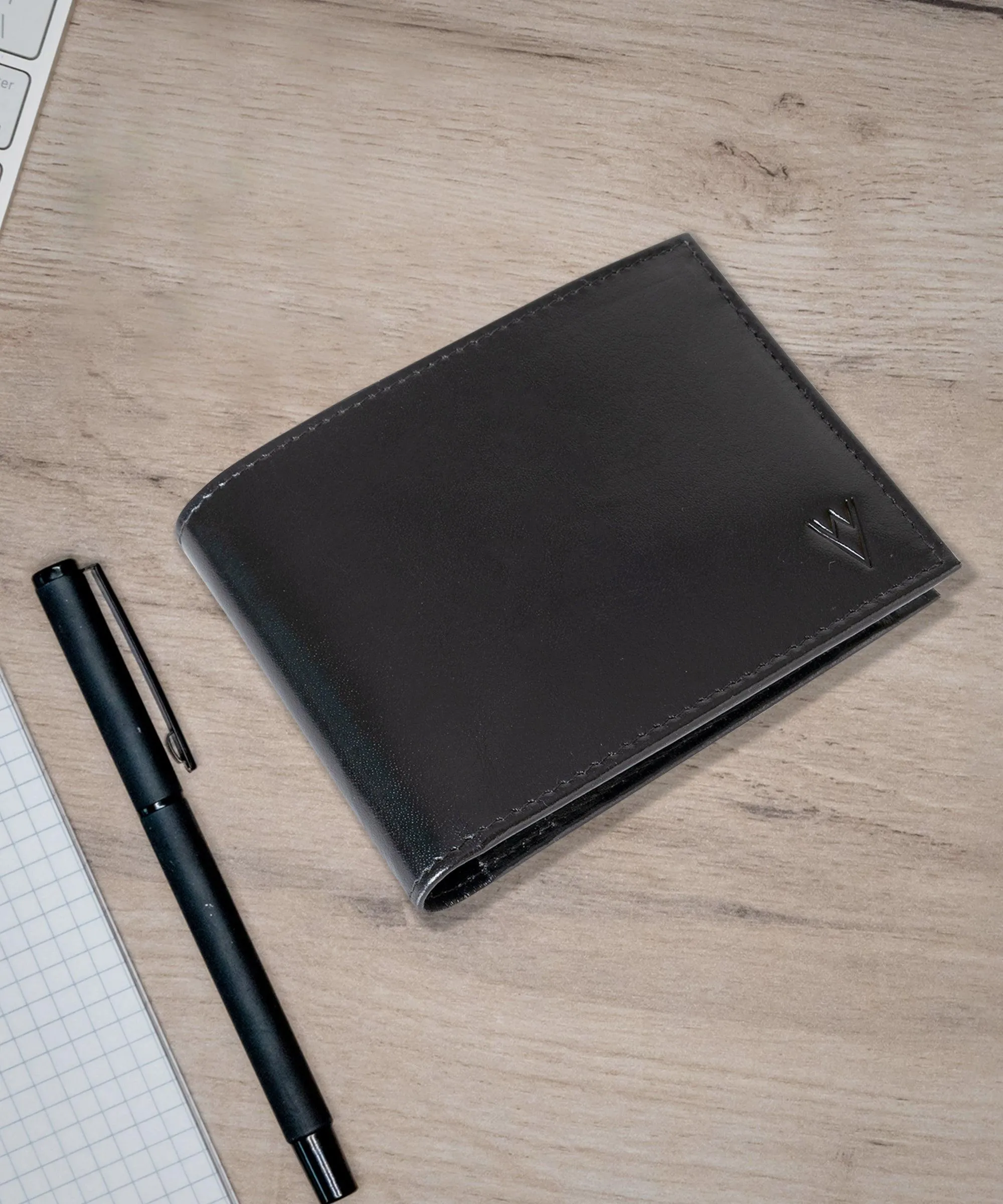 De Rigor Bi Fold Men Wallet Black