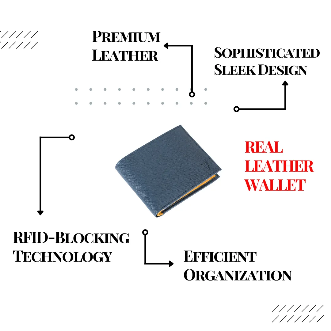 De Rigor Bi Fold Men Wallet Blue
