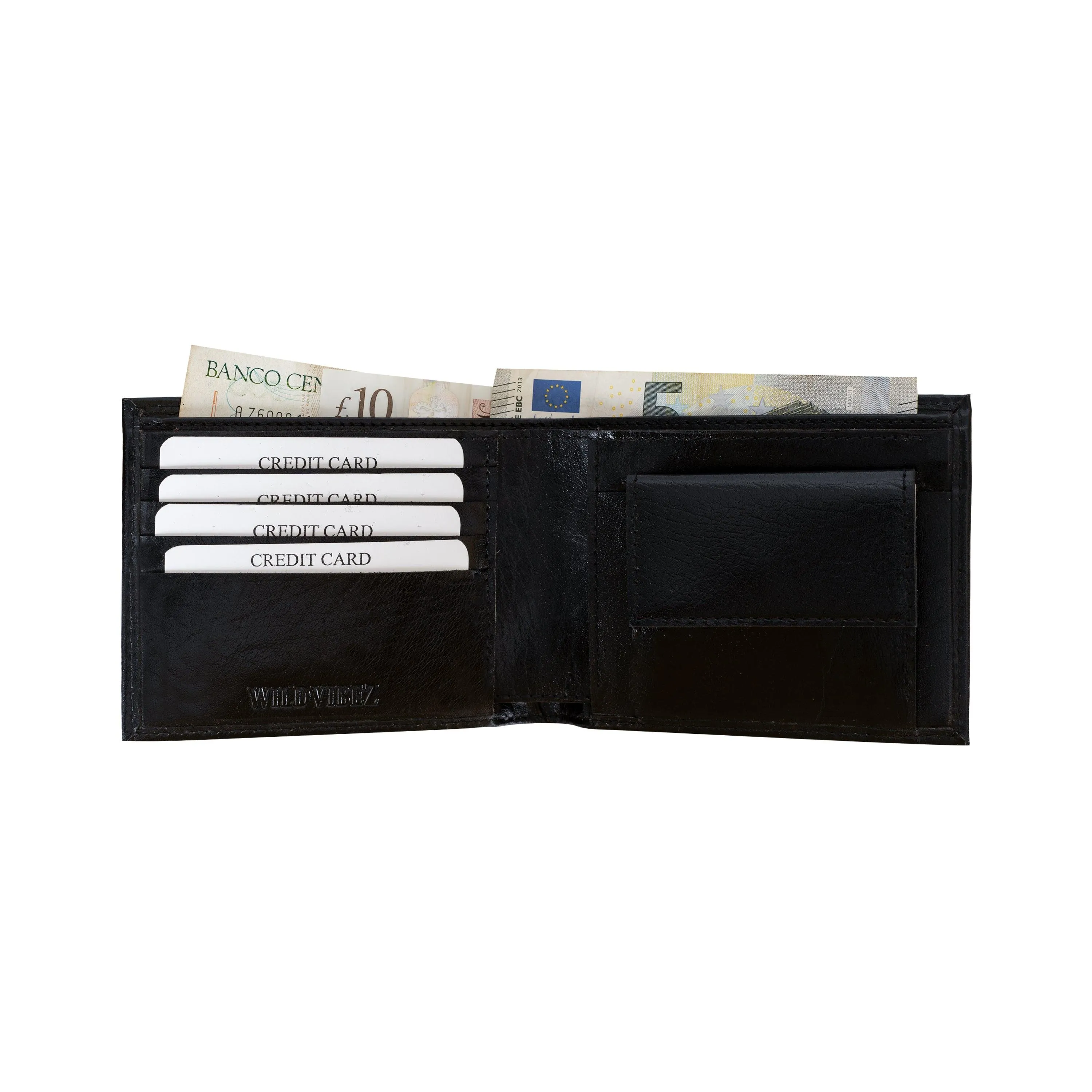 De Rigor Bi Fold Men Wallet Jet Black