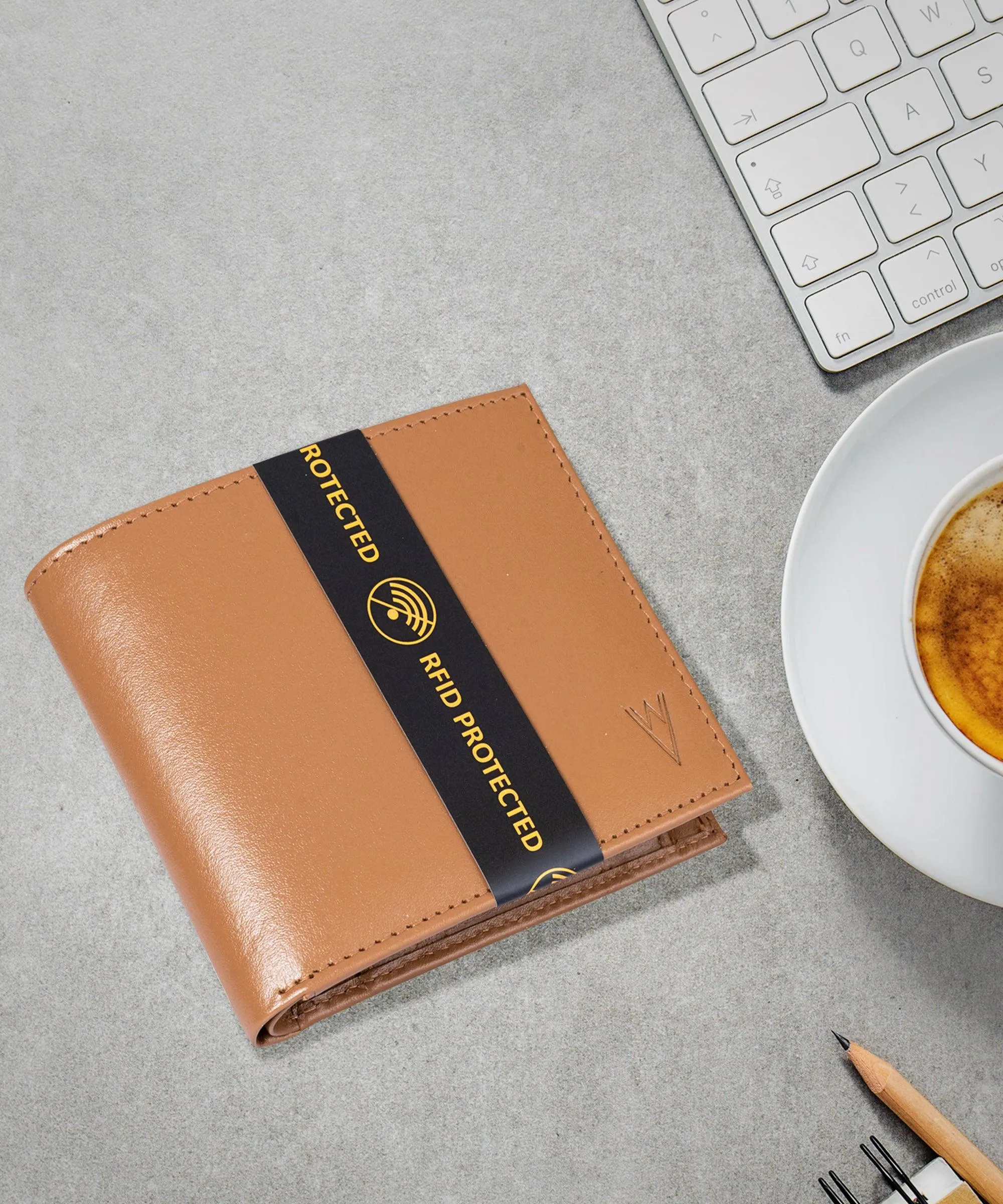 De Rigor Bi Fold Men Wallet Tan