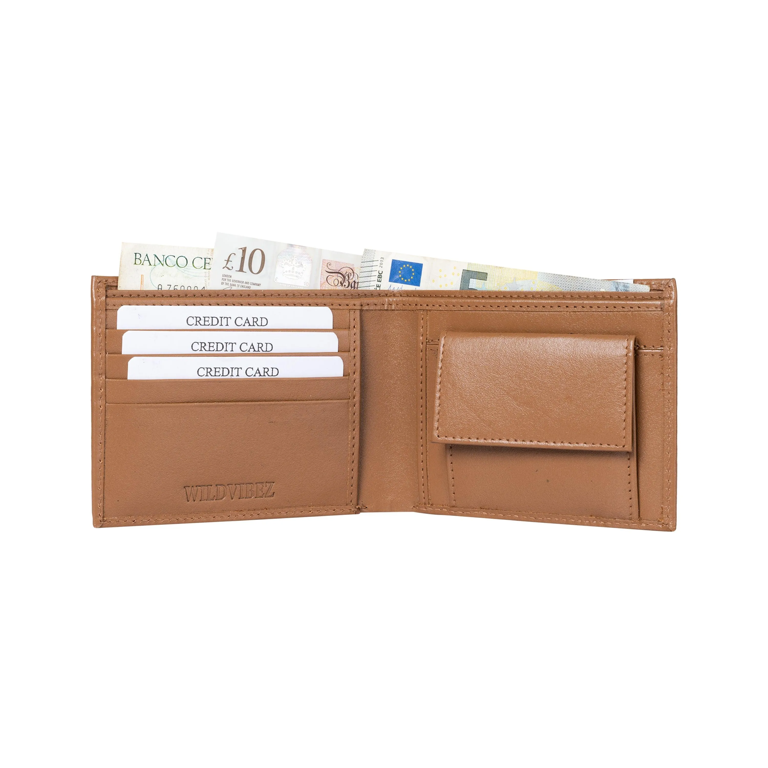 De Rigor Bi Fold Men Wallet Tan