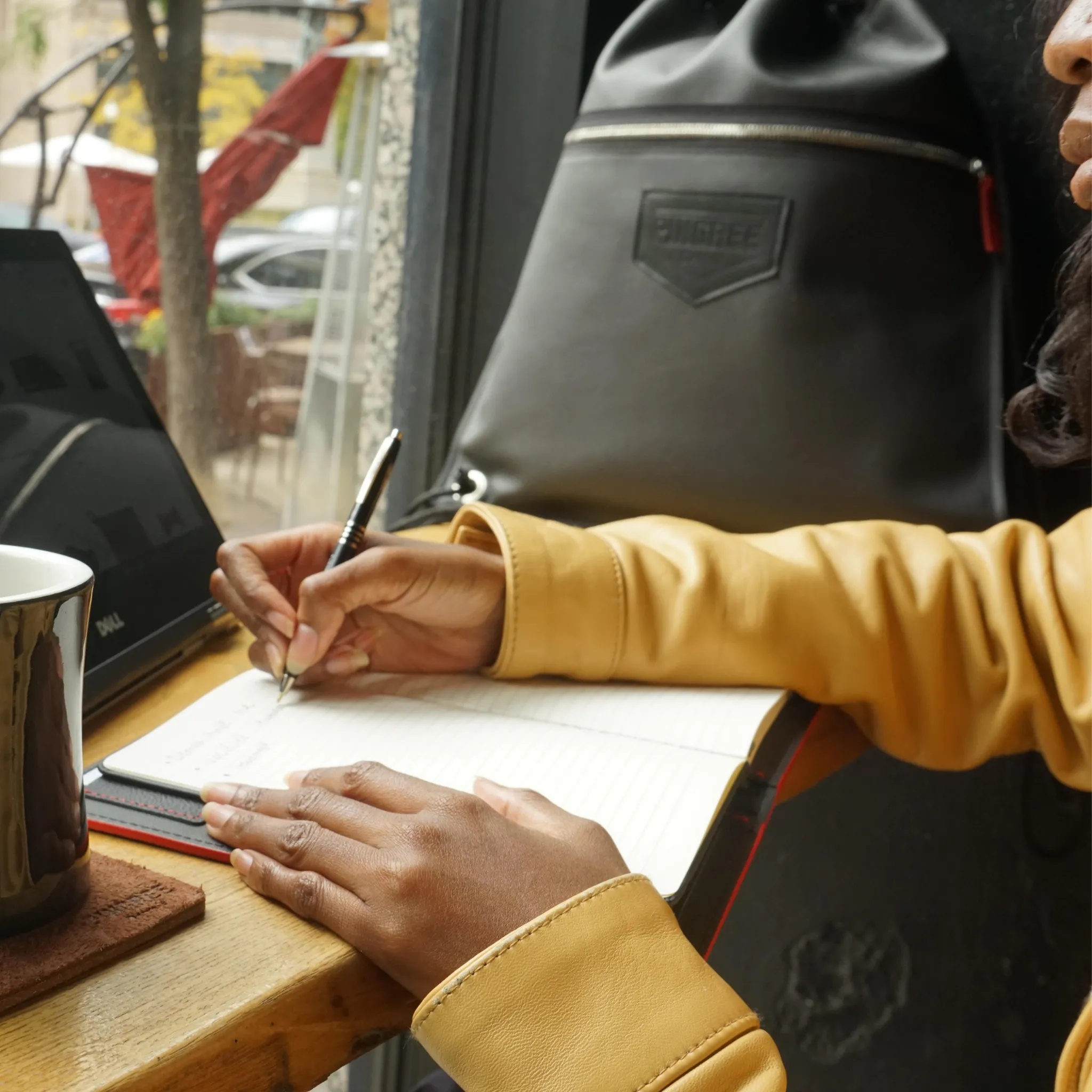 Detroit Drawstring Backpack in Leather