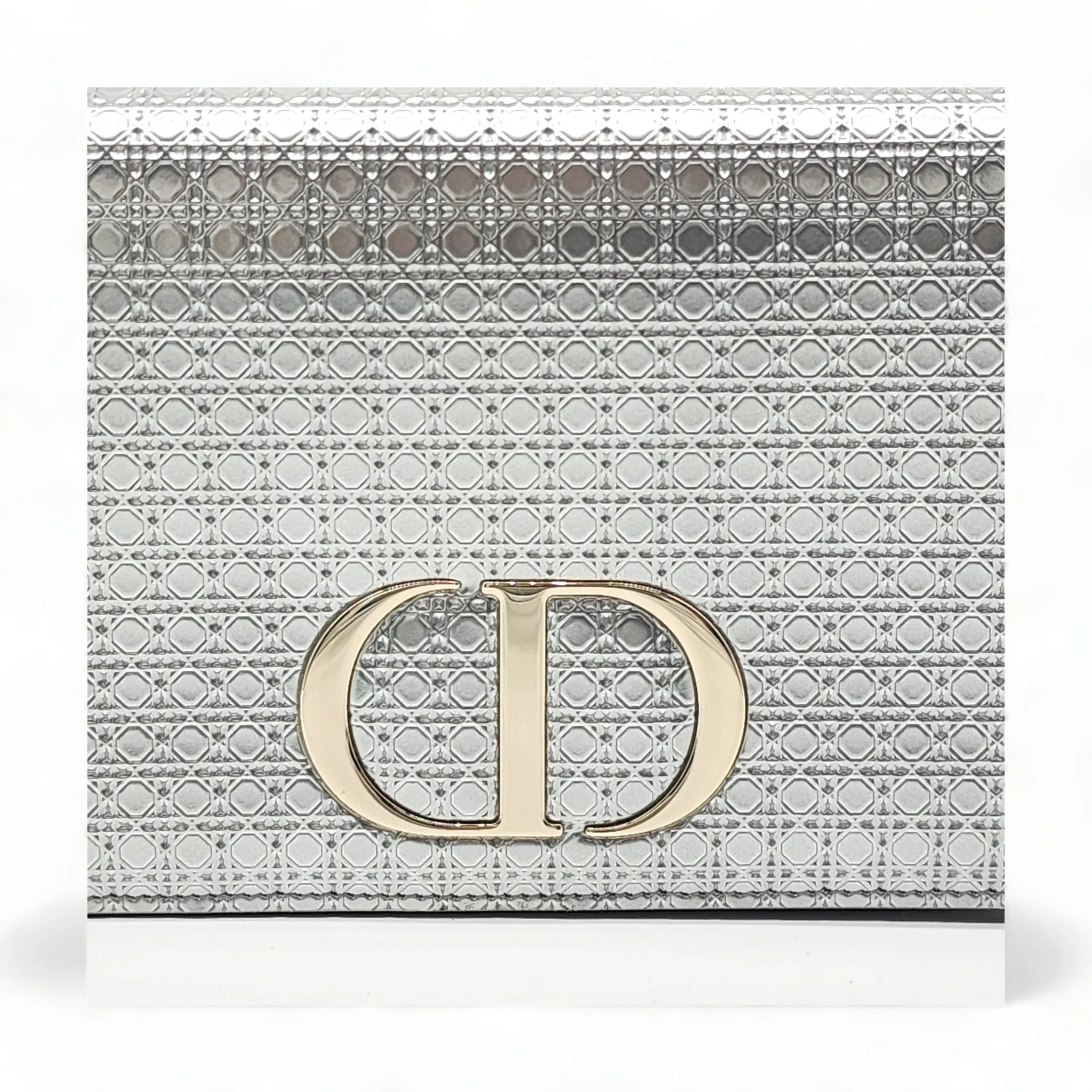 Dior Metallic Patent Micro-Cannage 30 Montaigne Convertible Bag Silver