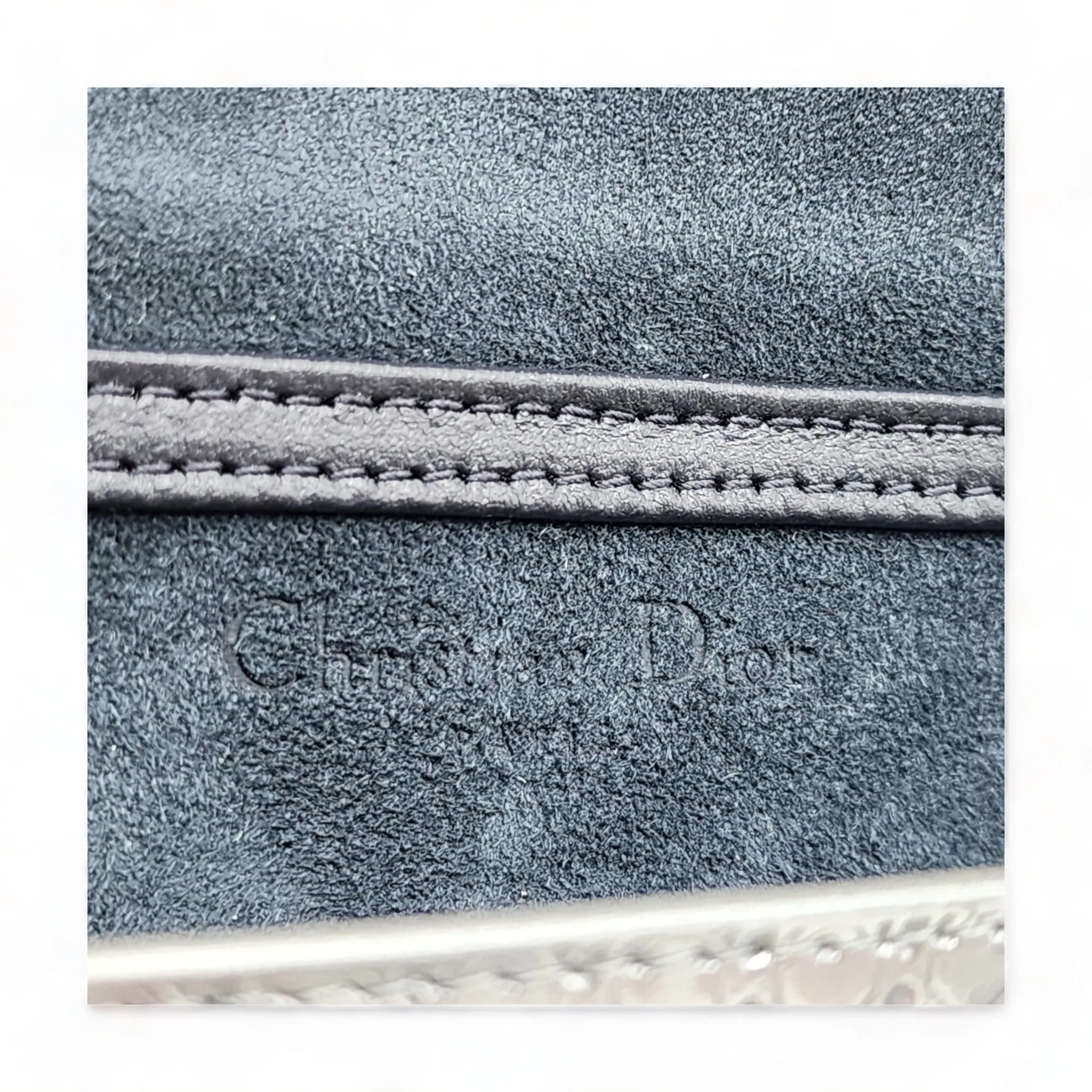 Dior Metallic Patent Micro-Cannage 30 Montaigne Convertible Bag Silver