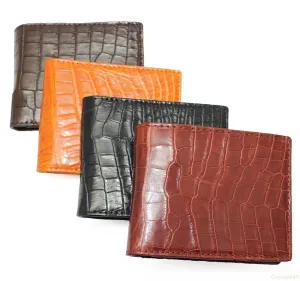 Double Side Handmade Genuine Crocodile Leather Skin MEN'S BIFOLD Wallet