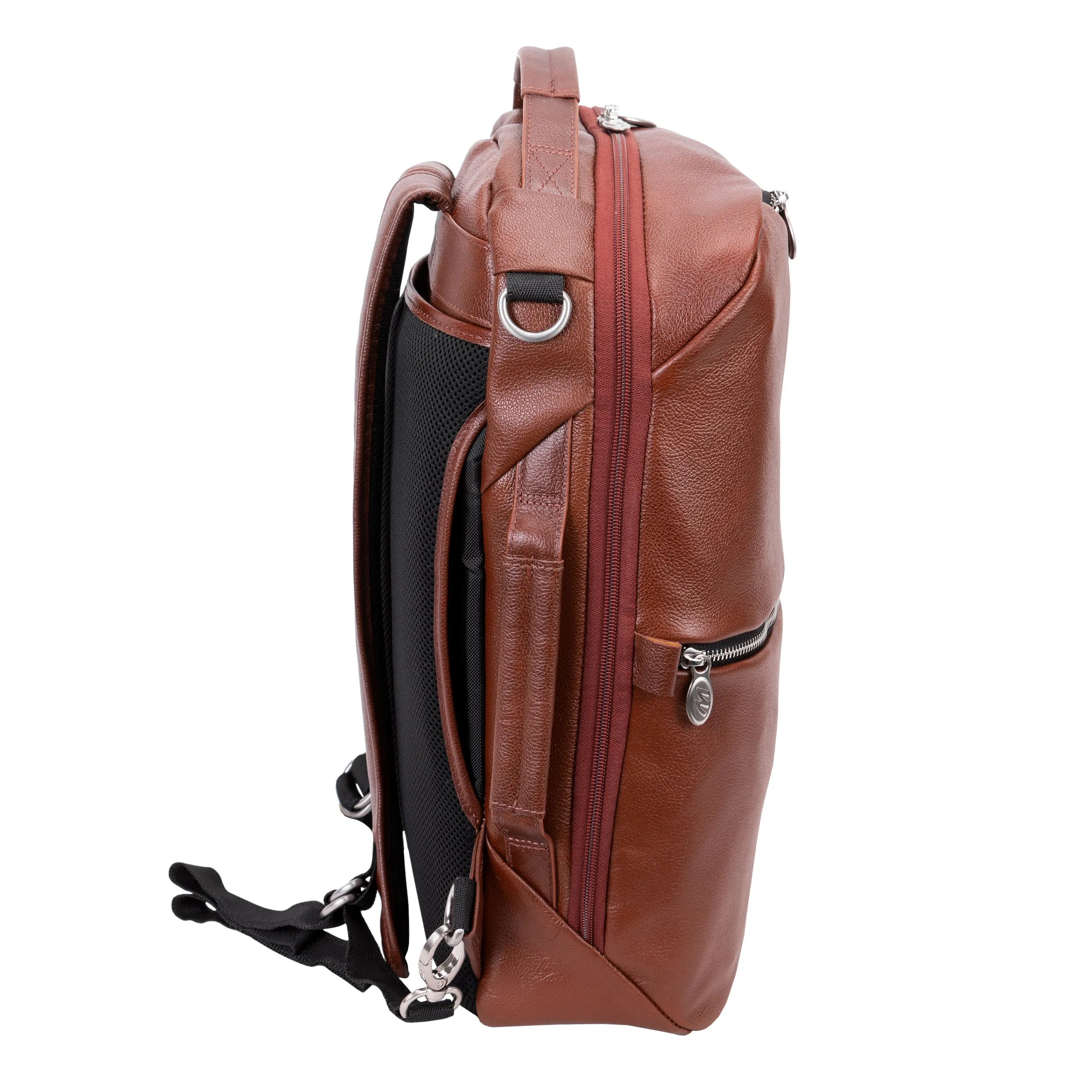 EAST SIDE | 17” Leather 2-In-1 Laptop Cross-Body & Backpack