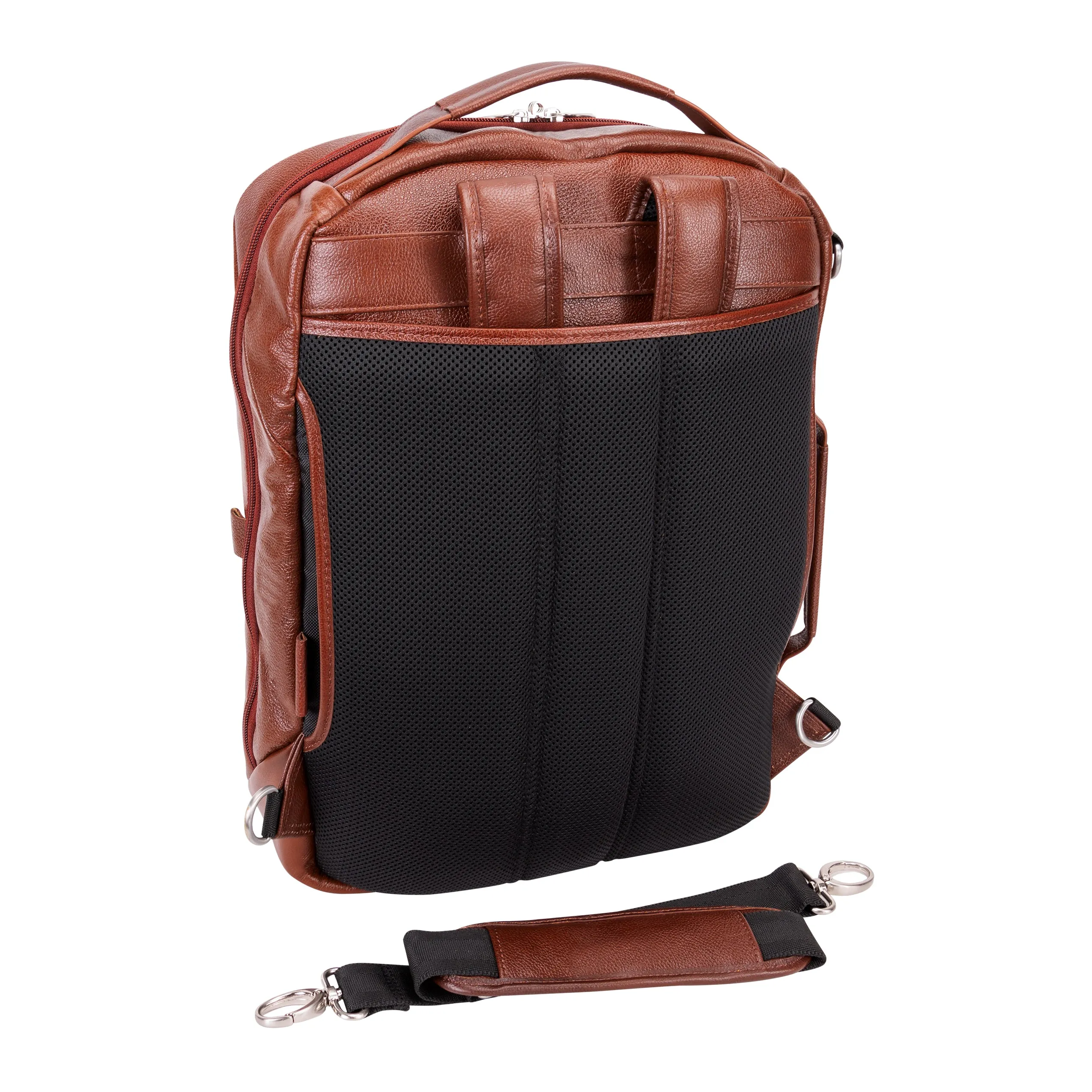 EAST SIDE | 17” Leather 2-In-1 Laptop Cross-Body & Backpack