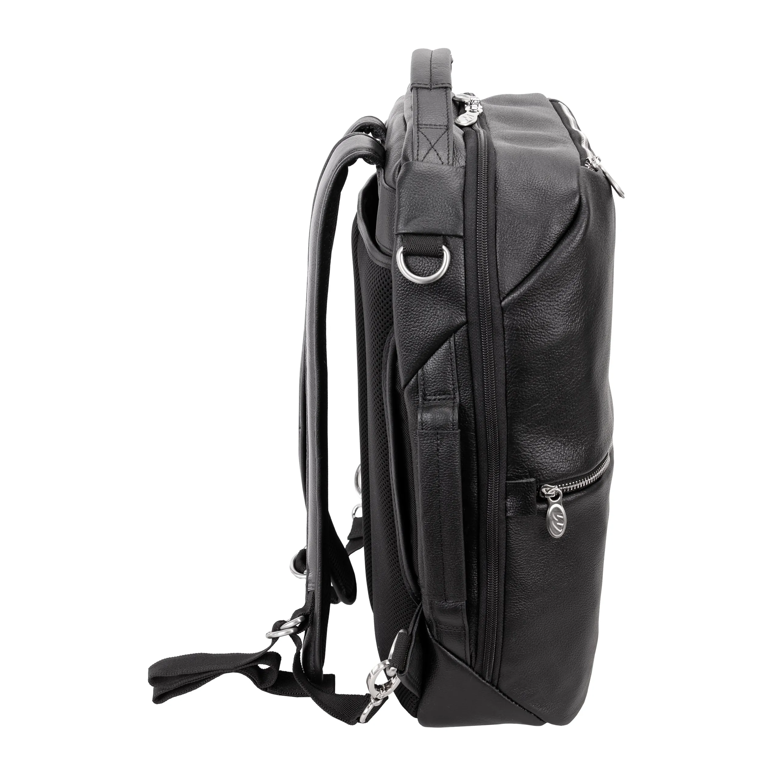 EAST SIDE | 17” Leather 2-In-1 Laptop Cross-Body & Backpack