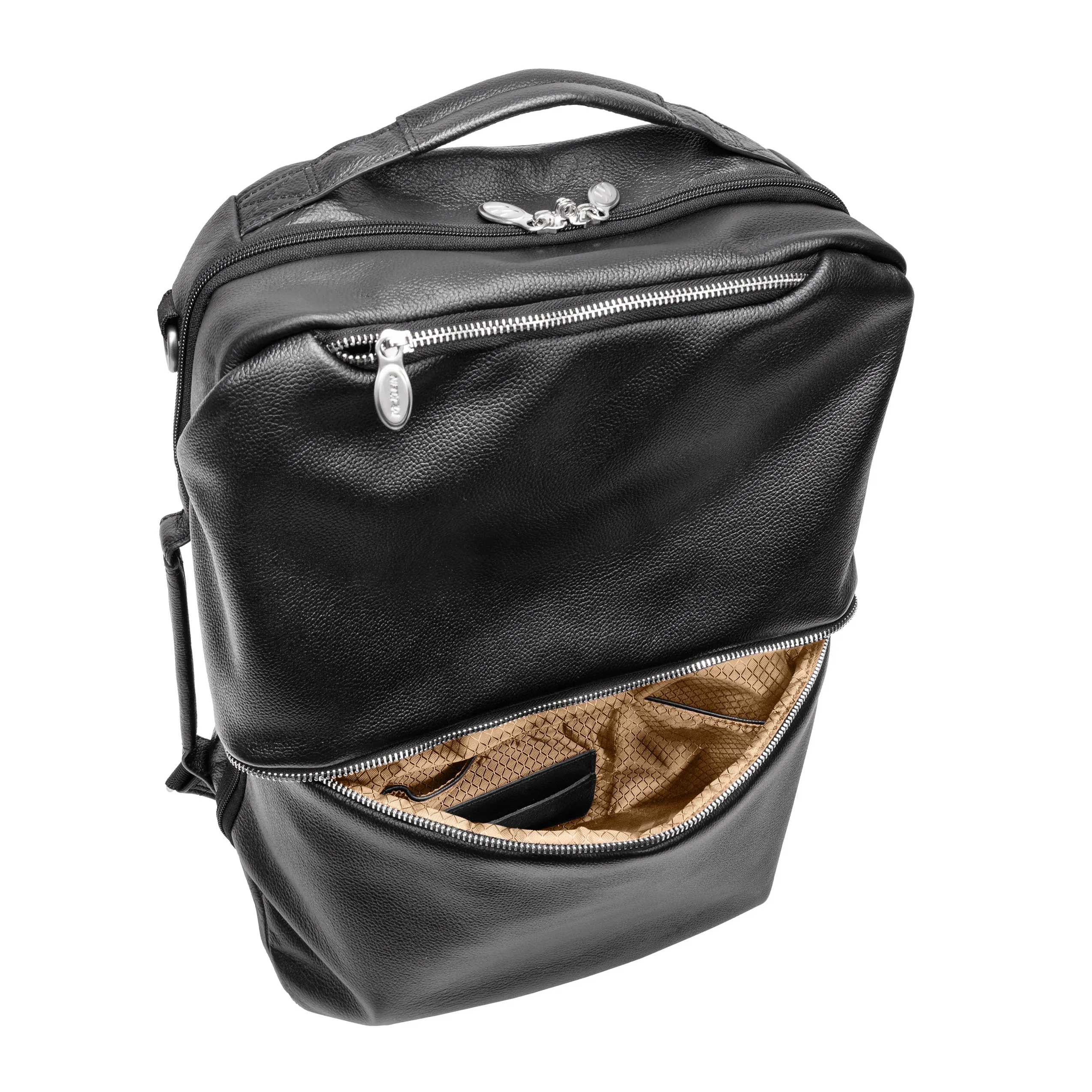 EAST SIDE | 17” Leather 2-In-1 Laptop Cross-Body & Backpack