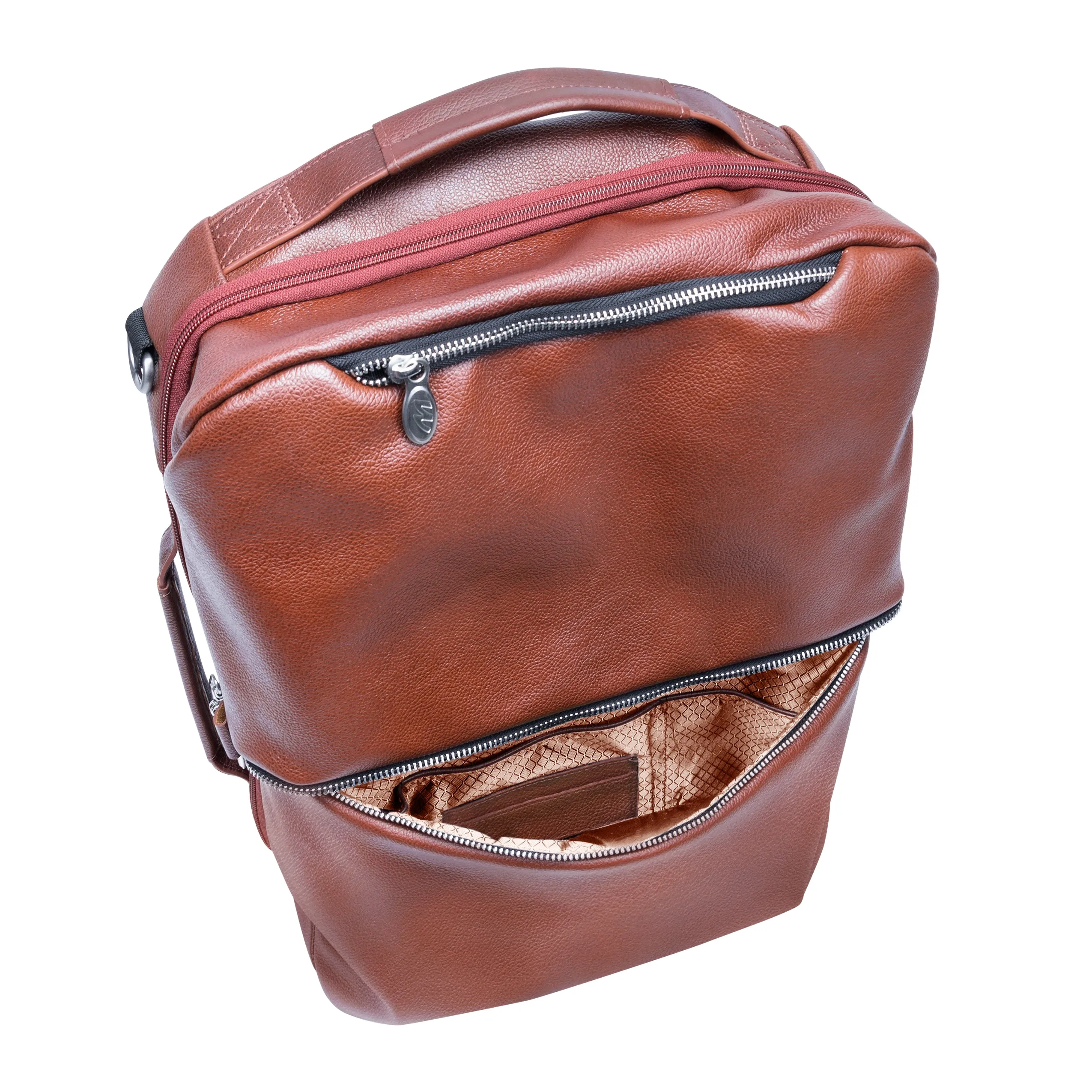 EAST SIDE | 17” Leather 2-In-1 Laptop Cross-Body & Backpack