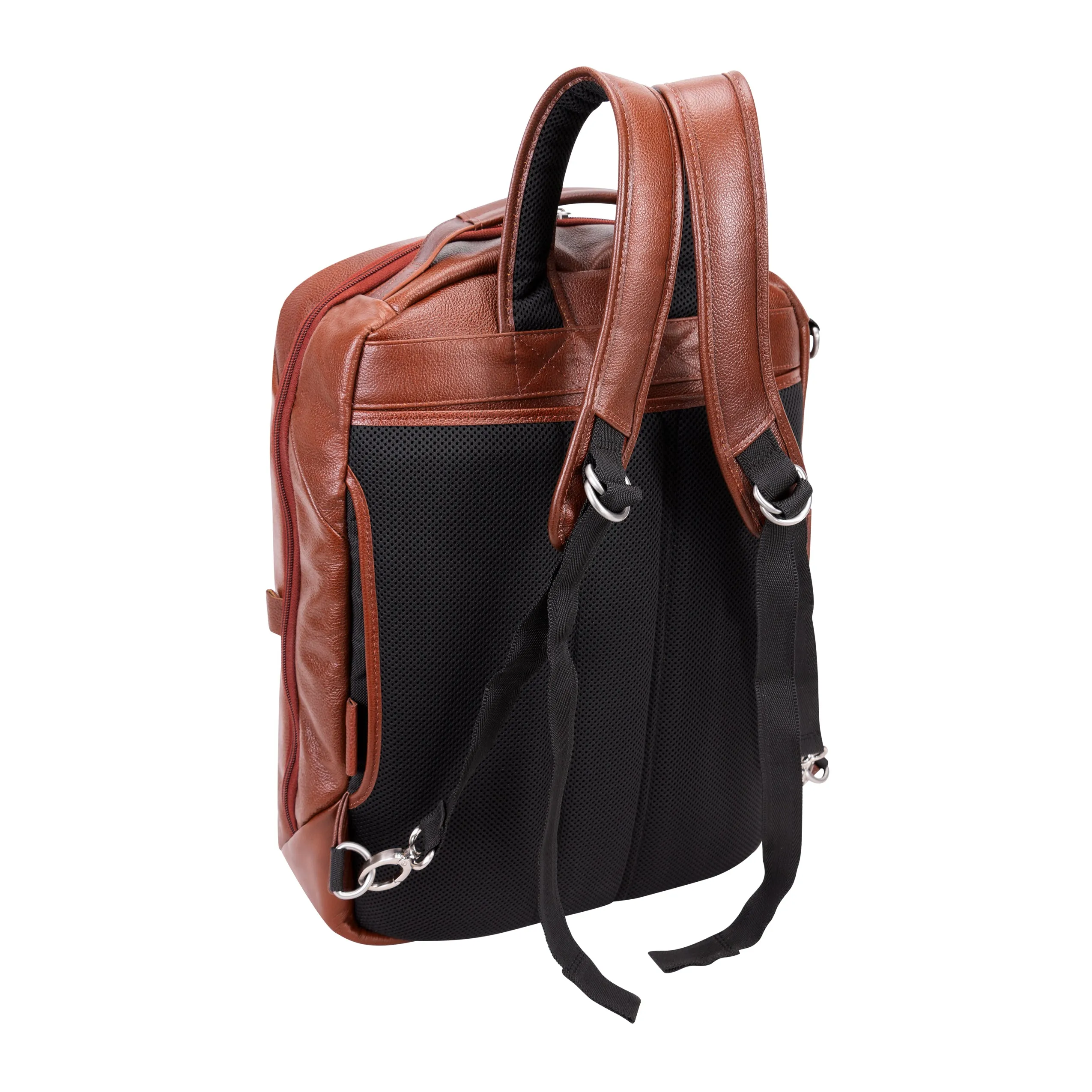 EAST SIDE | 17” Leather 2-In-1 Laptop Cross-Body & Backpack