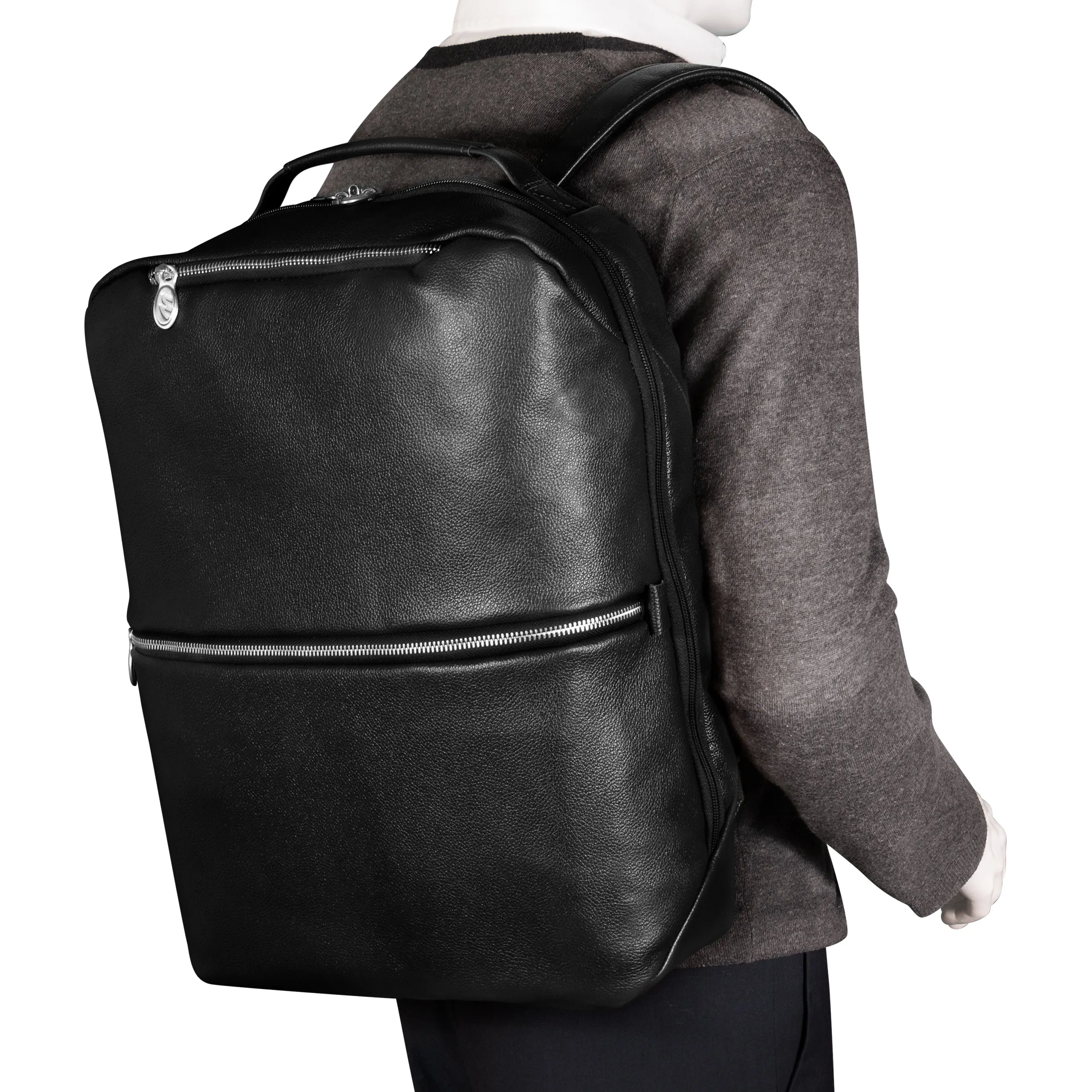 EAST SIDE | 17” Leather 2-In-1 Laptop Cross-Body & Backpack