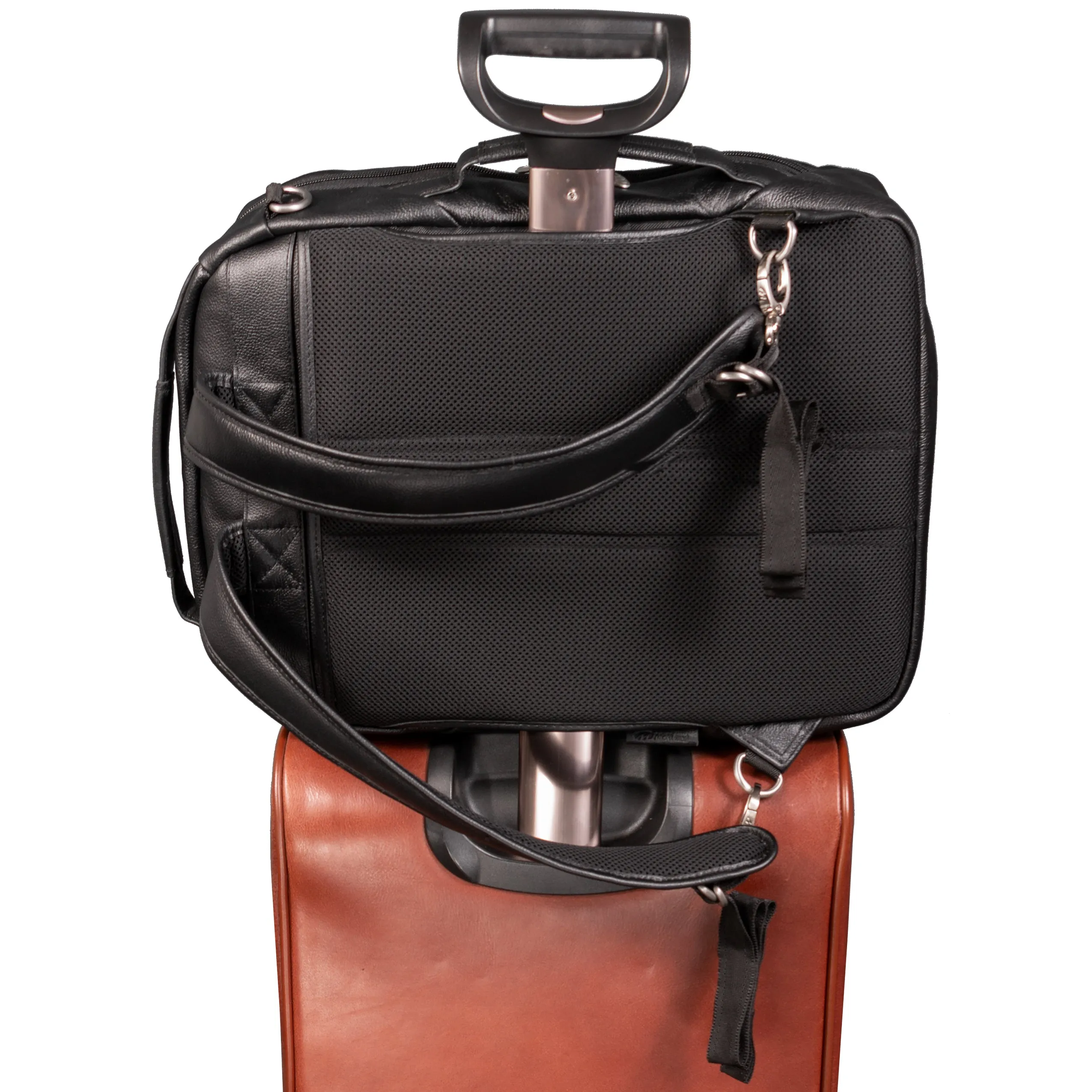 EAST SIDE | 17” Leather 2-In-1 Laptop Cross-Body & Backpack