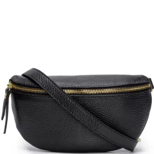 Elie Beaumont Black Leather Sling Bag