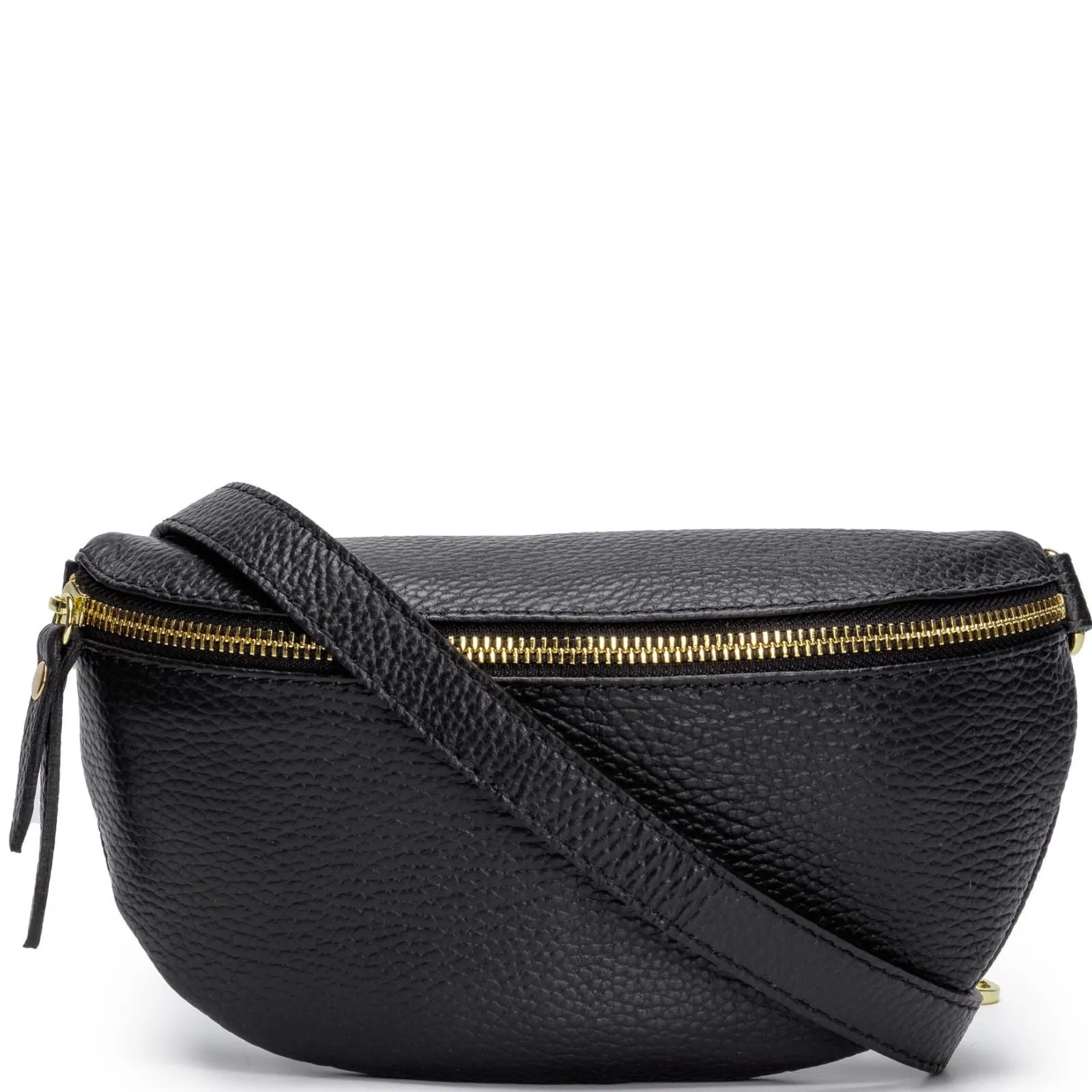 Elie Beaumont Black Leather Sling Bag