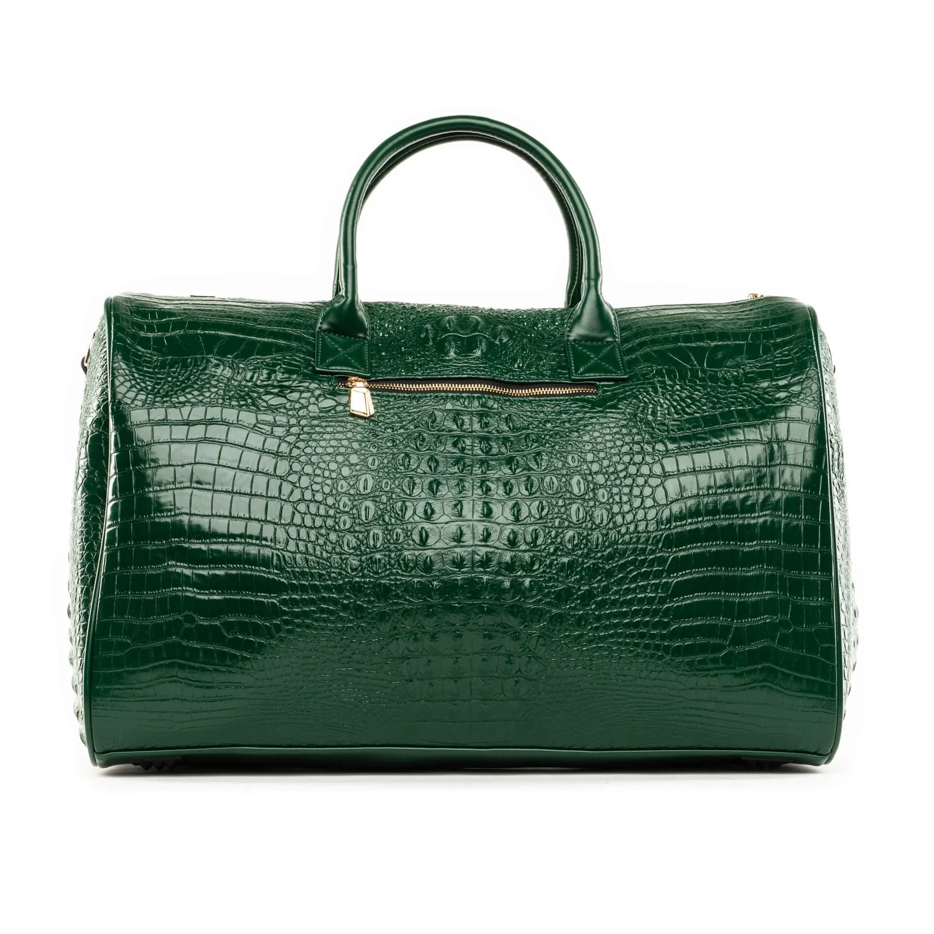 Emerald Green Apollo 2 Faux Crocodile Skin Duffle Bag