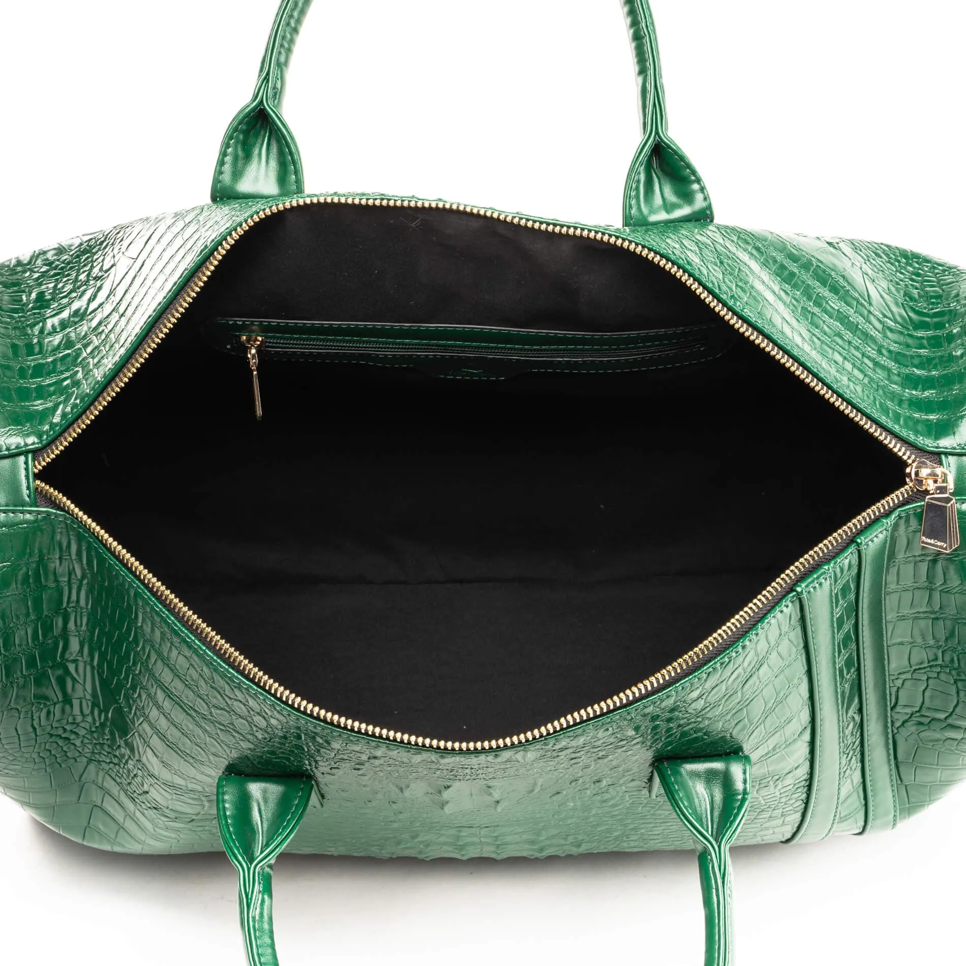 Emerald Green Apollo 2 Faux Crocodile Skin Duffle Bag