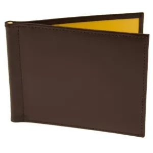 Ettinger Men's Sterling Money Clip Wallet Nut and Black.