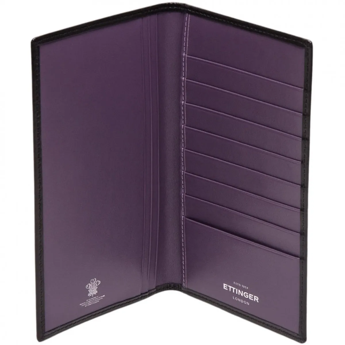 Ettinger Sterling Coat Wallet with 8 credit card slots Purple
