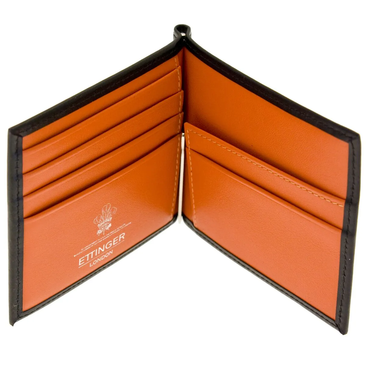Ettinger Sterling Money Clip Wallet Orange
