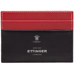 Ettinger Sterling Red and Black Flat Credit Card Case
