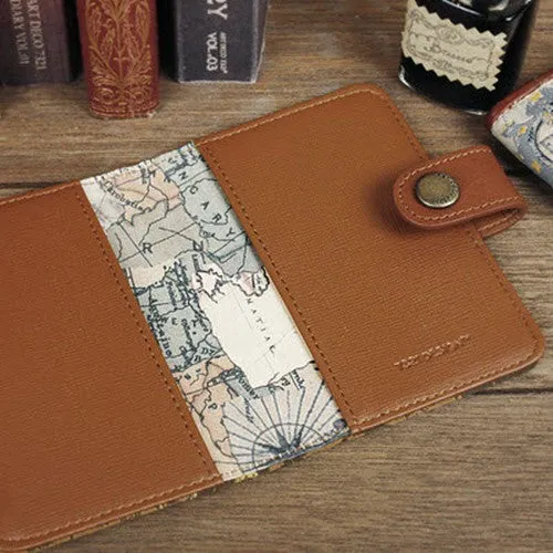 Euro Map Card Case (Brown)