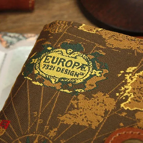 Euro Map Card Case (Brown)