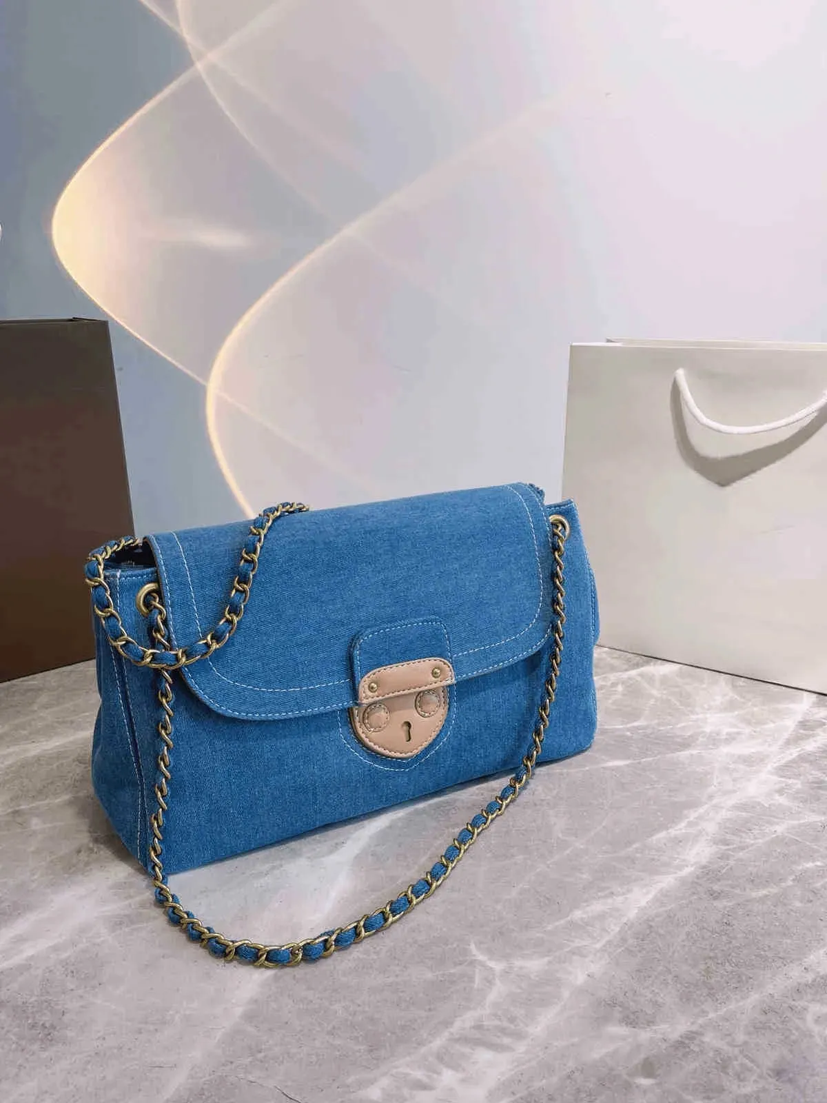 Evening Bags Bags Shoulder Women Underarm Canvas Messenger Brand Denim Hobo Handbag Designer Tote Shopping Purse Wallets for Lady 1029Multi