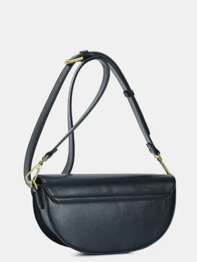 Fame Buckle Leather Crossbody Bag
