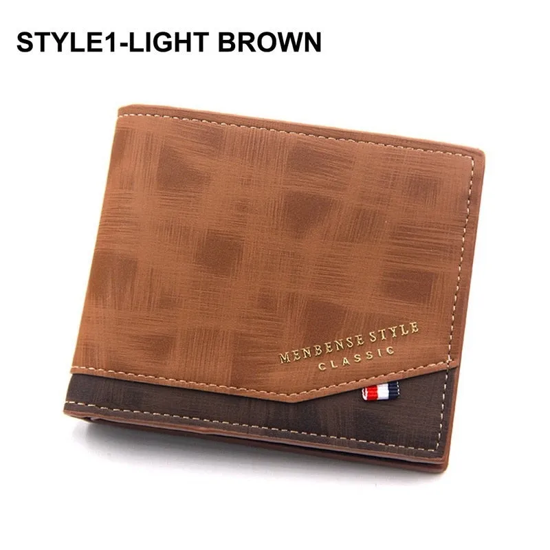 Fashion Leather Wallet Men Luxury Slim Coin Purse Business Foldable Wallet Man Card Holder Pocket Clutch Male Handbags Tote Bag