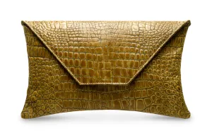 feNa Triumphant Envelope Flap Clutch (Caramel)