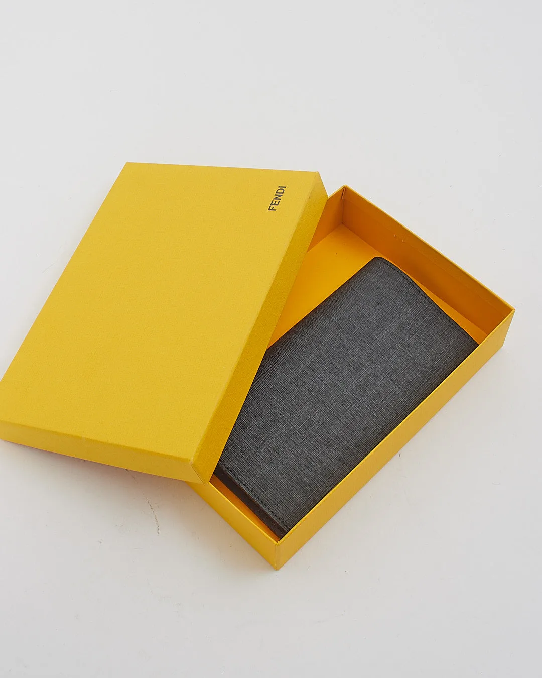 Fendi Black Zucca Print Coated Canvas & Leather Cheque Holder