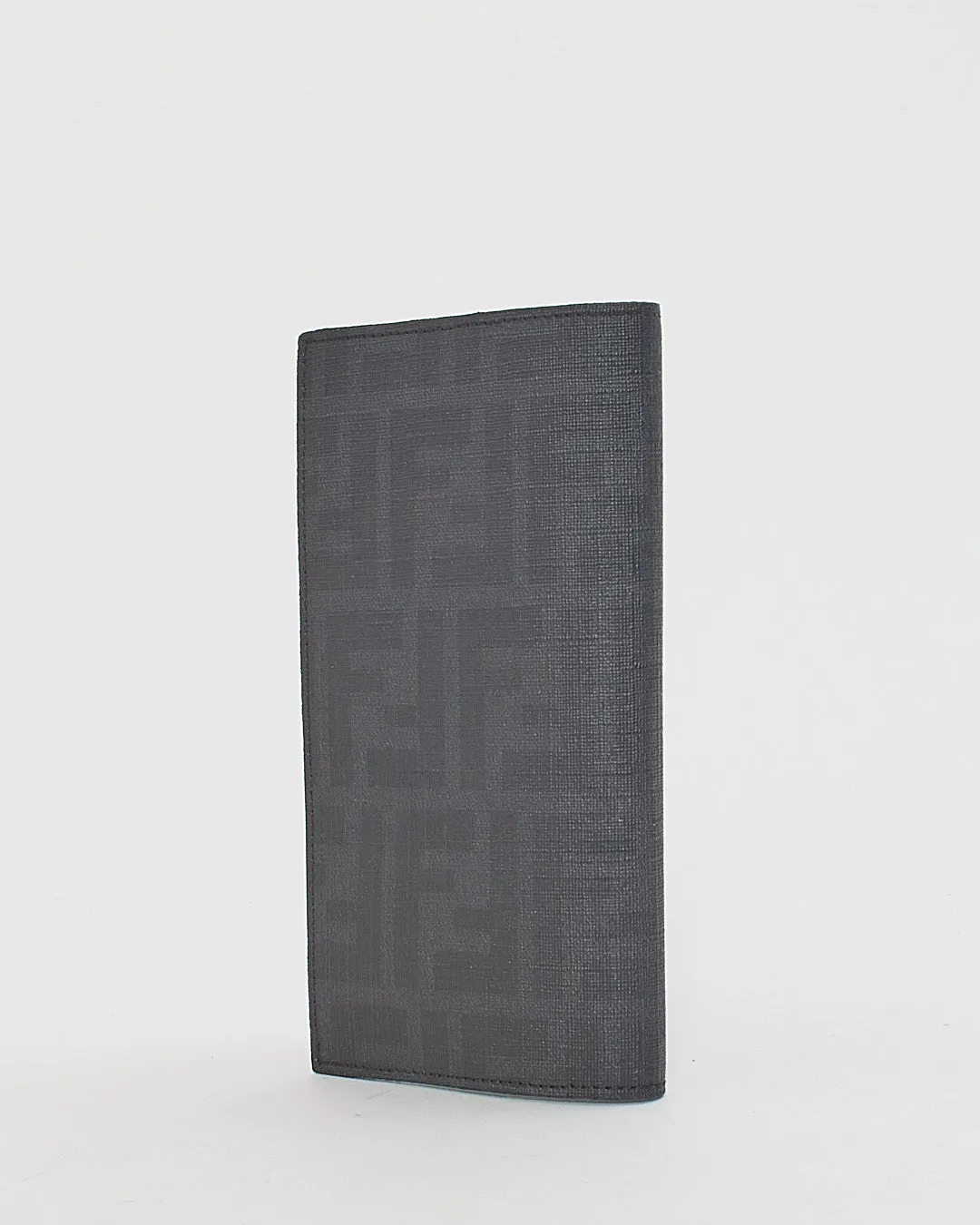 Fendi Black Zucca Print Coated Canvas & Leather Cheque Holder