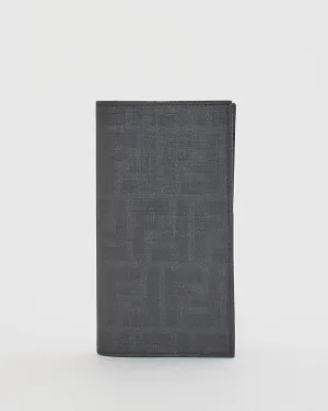 Fendi Black Zucca Print Coated Canvas & Leather Cheque Holder