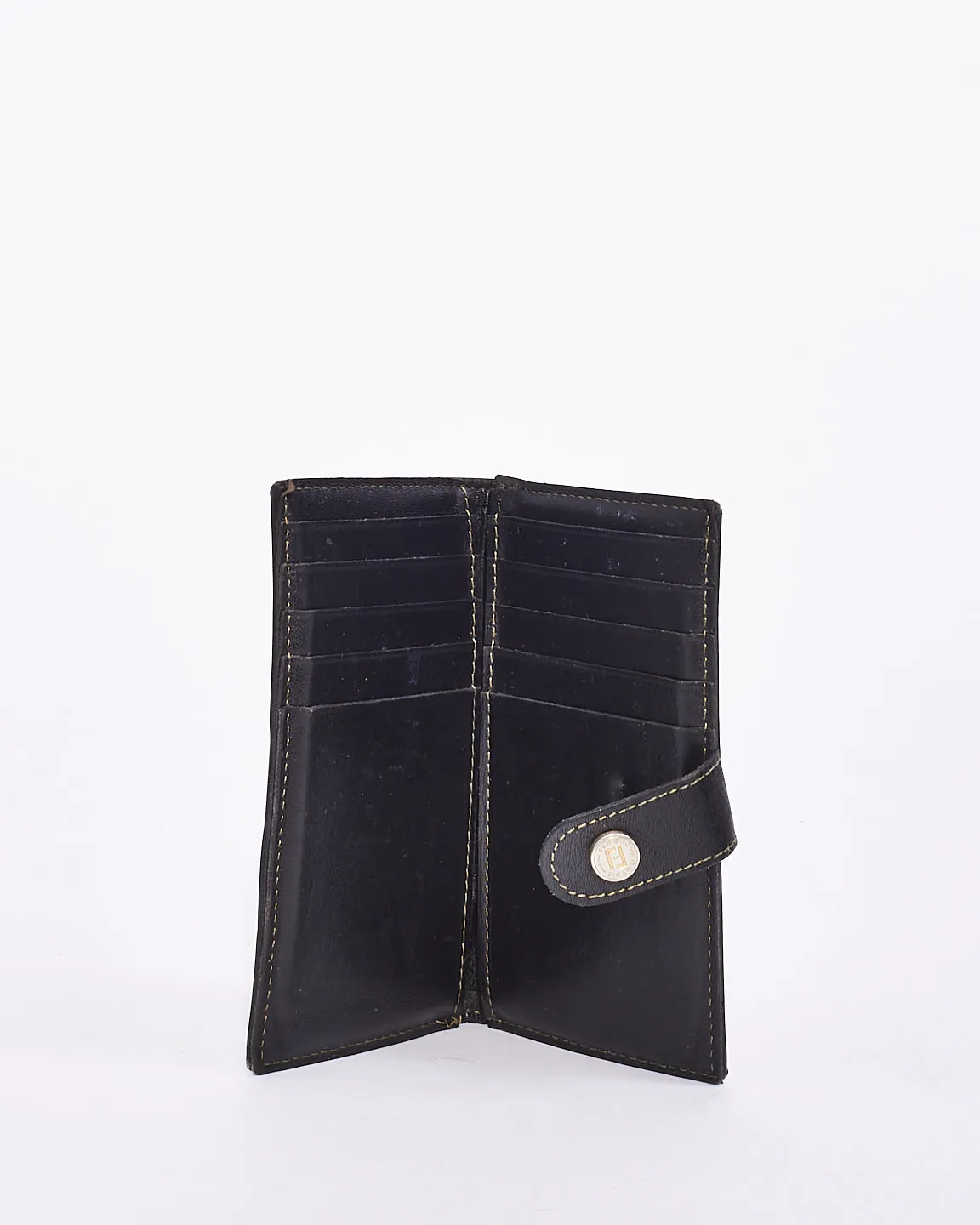 Fendi Brown Zucca Coated Canvas Compact Wallet