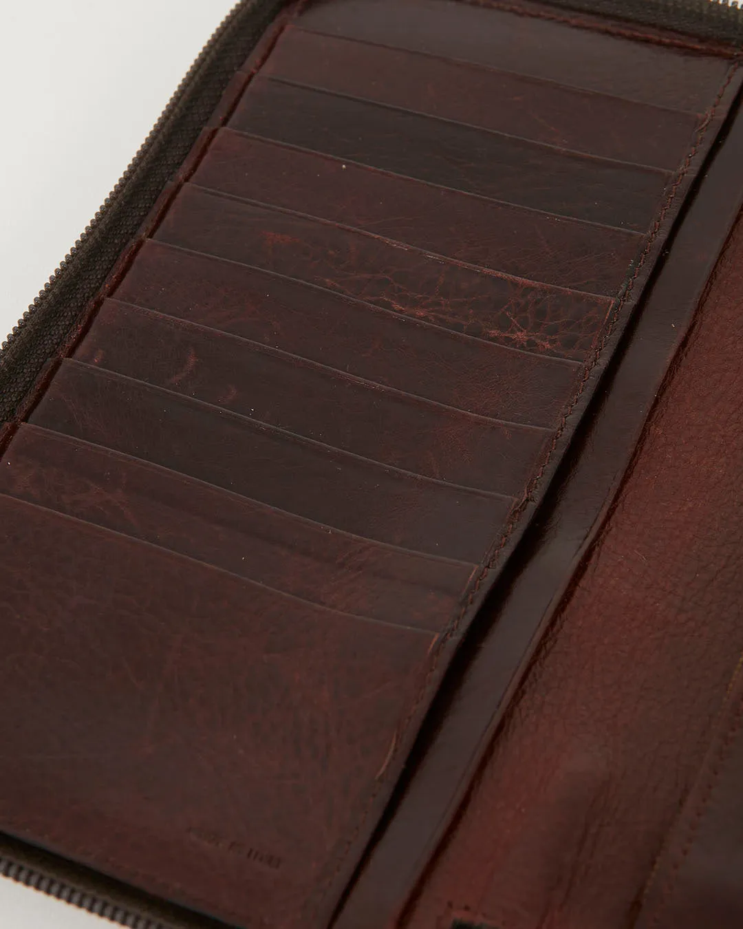 Fendi Brown Zucca Coated Canvas Gold Logo Emblem Zippy Wallet