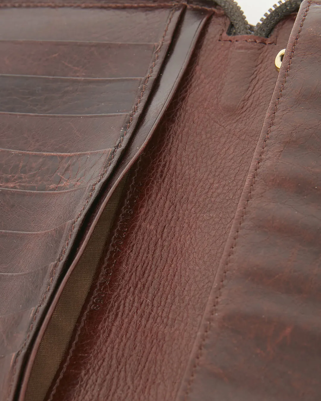 Fendi Brown Zucca Coated Canvas Gold Logo Emblem Zippy Wallet