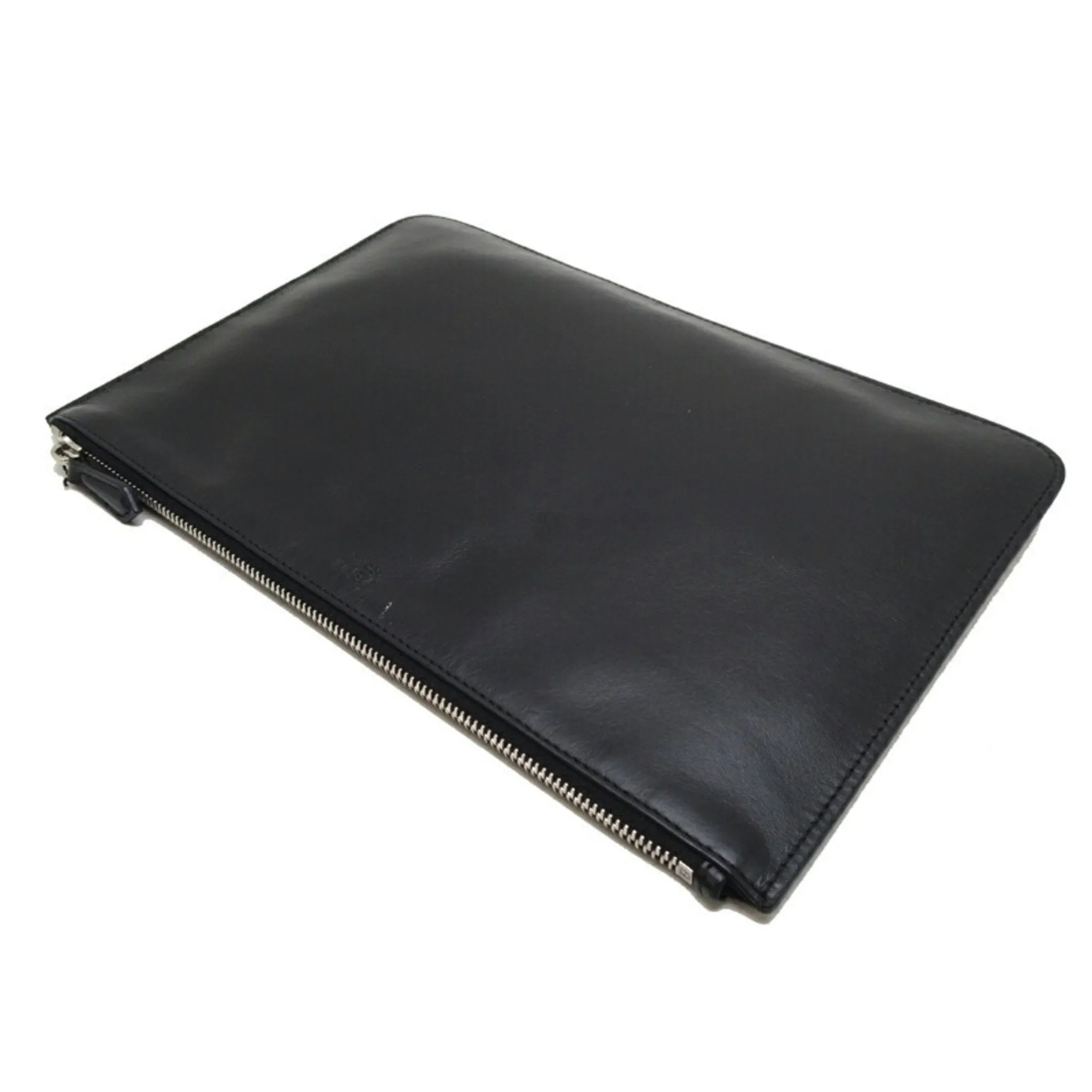 Fendi Monster Clutch Men's Second Bag 7N0078 Leather Black