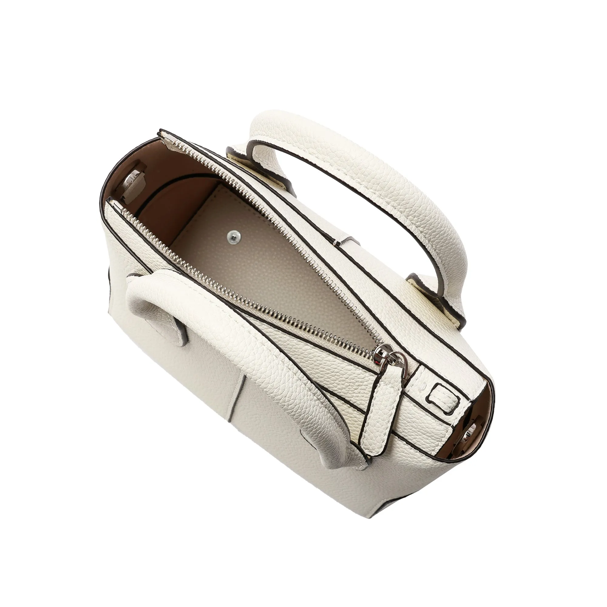 Full-Grain Leather Top-Handles Crossbody/Shoulder Bag