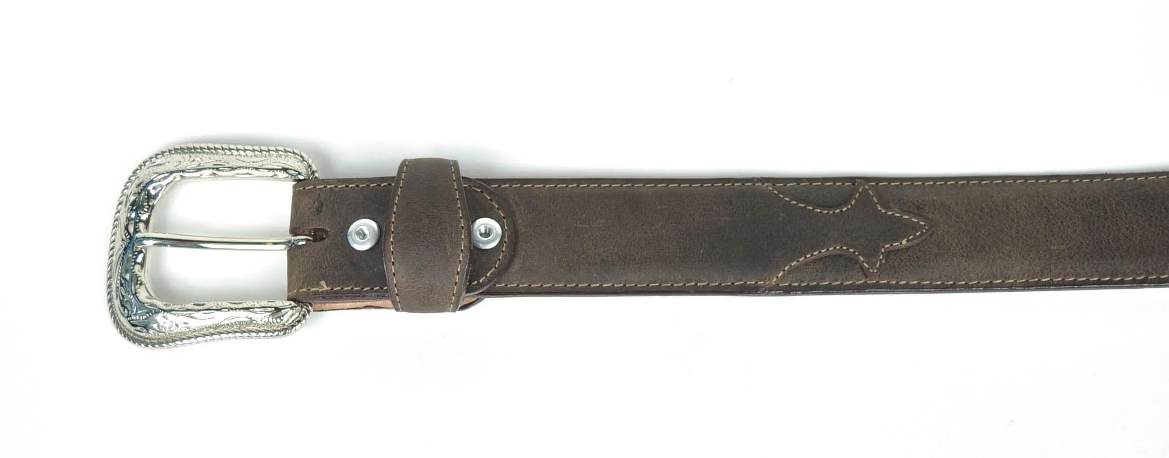 Gavel Men's Crazy Horse Leather Western Belt - Encino Brown