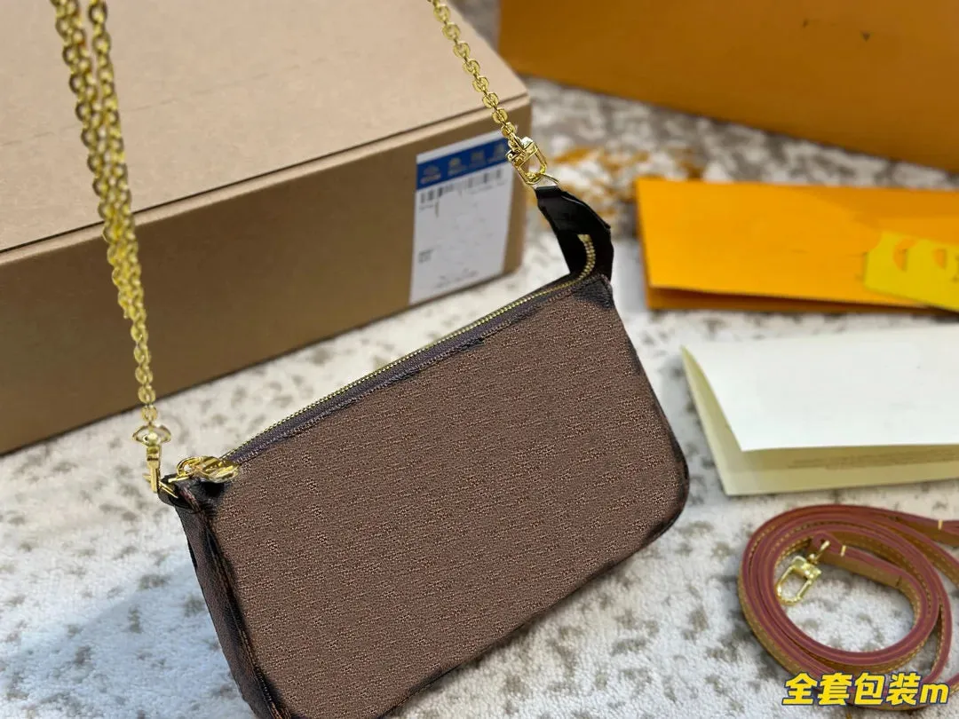genuine leather WOMEN luxurys designers bags lady Handbags messenger crossbody chain shoulder bag Wallet