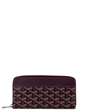 Goyard Goyardine Burgundy Matignon GM Wallet
